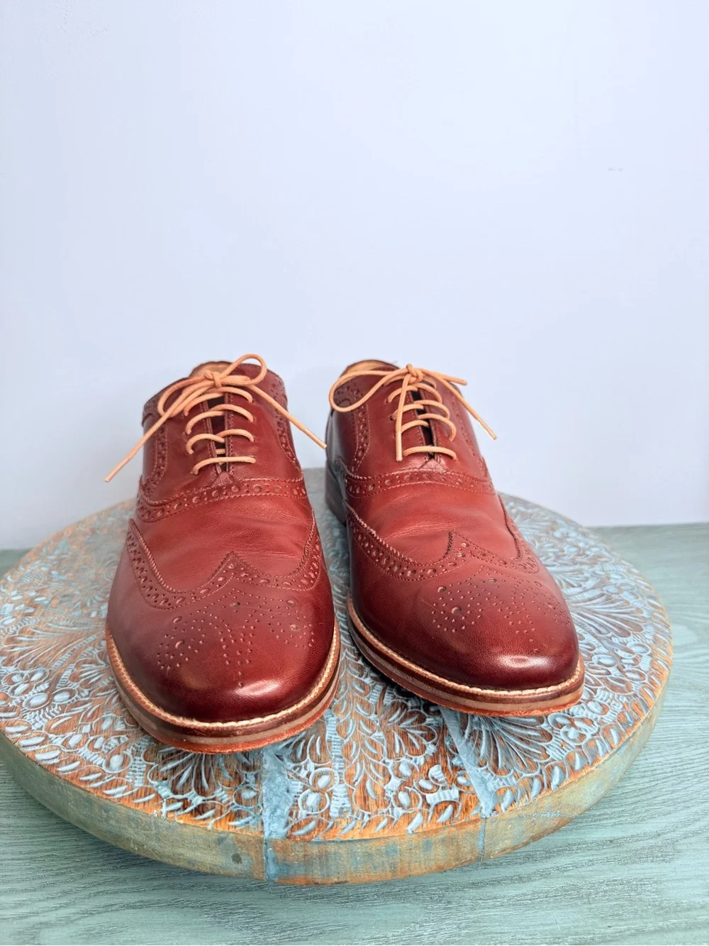Like New! Cole Haan Cambridge Wingtip Dark Brown Walnut Leather Oxfords Size 11 - Picture 12 of 14